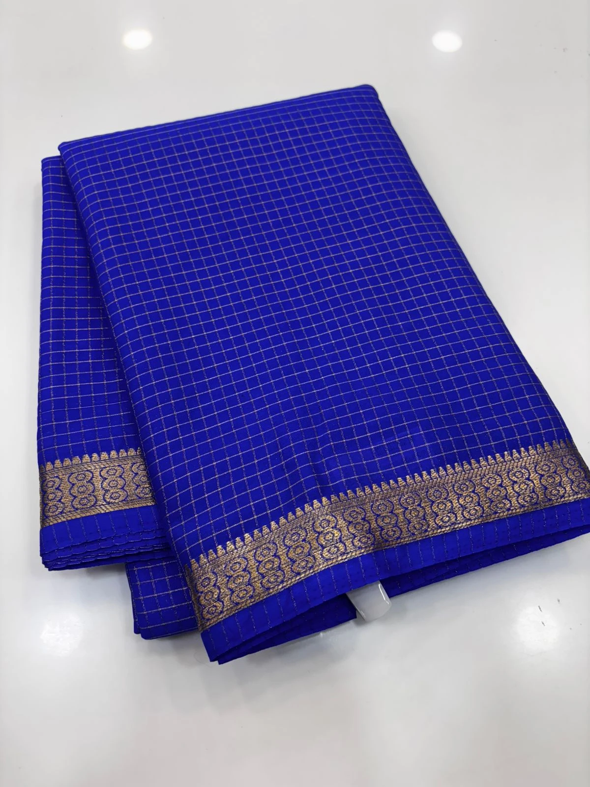 SEMI CRAPE MYSORE SILK CHECKS