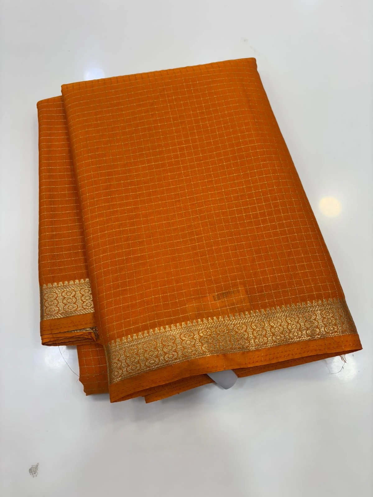 SEMI CRAPE MYSORE SILK CHECKS