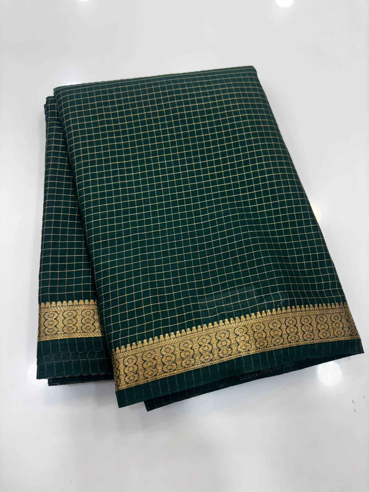 SEMI CRAPE MYSORE SILK CHECKS