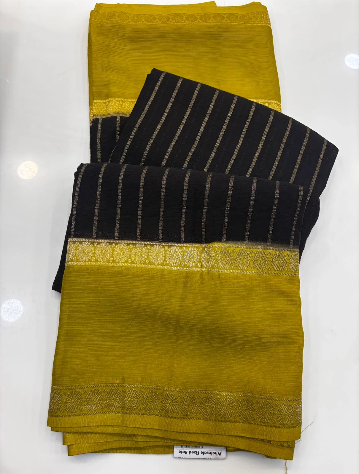 Wrinkle CRAPE SILK bentex border