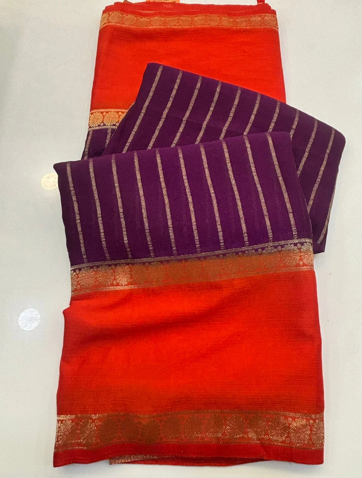 Wrinkle CRAPE SILK bentex border