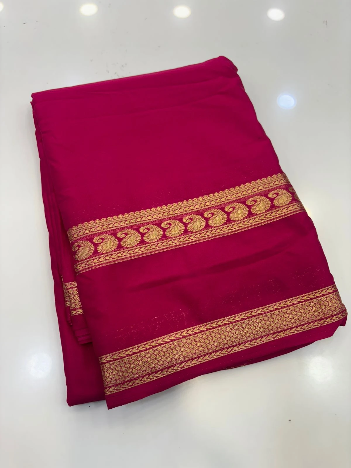 SEMI CRAPE MYSORE SILK BENTEX border