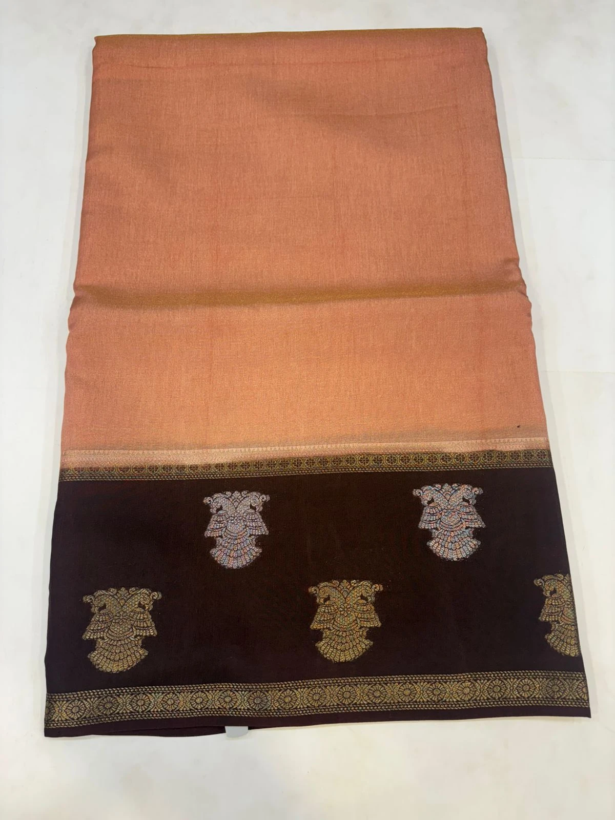 Peach Tissue Viscose silk