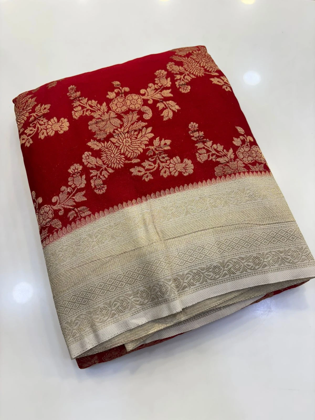 Red Banarasi Georgette