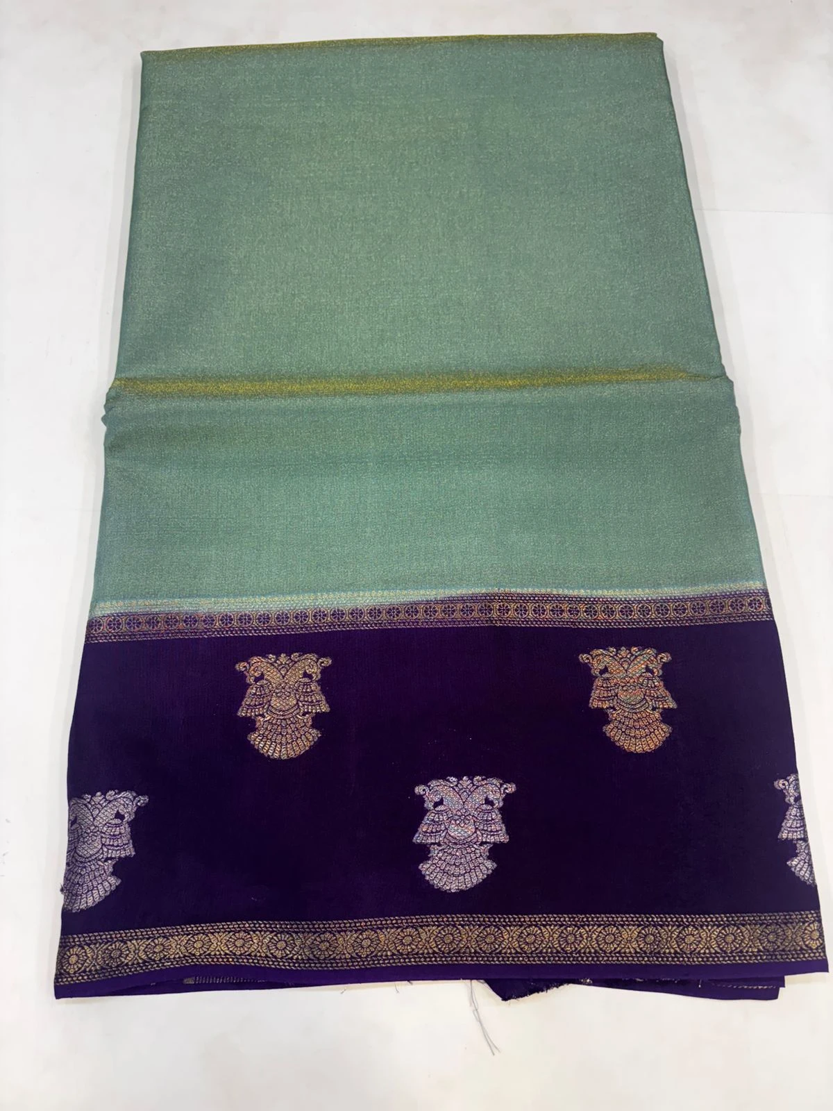 Sea Green Tissue Viscose silk