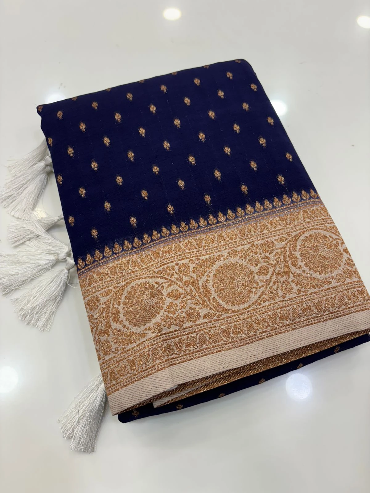 Blue Banarasi Georgette