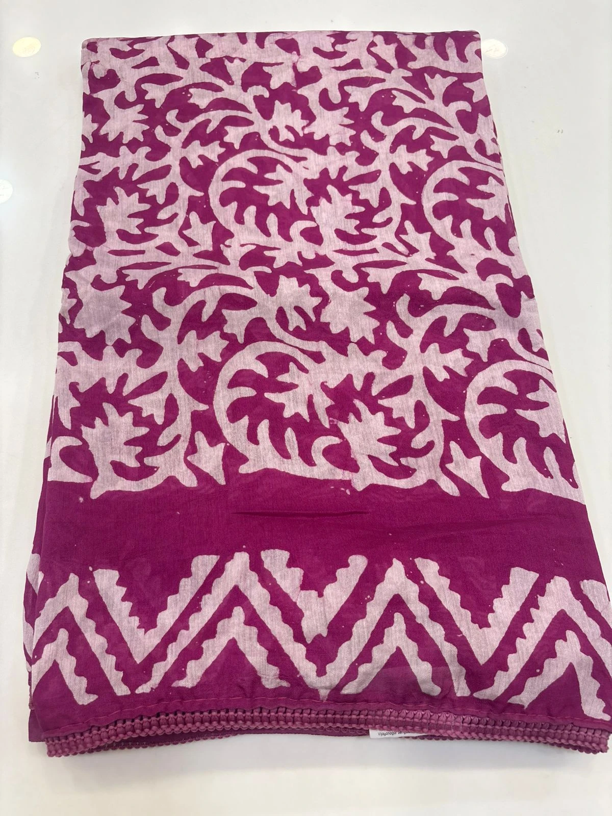 Onion pink Mul Chanderi Cotton