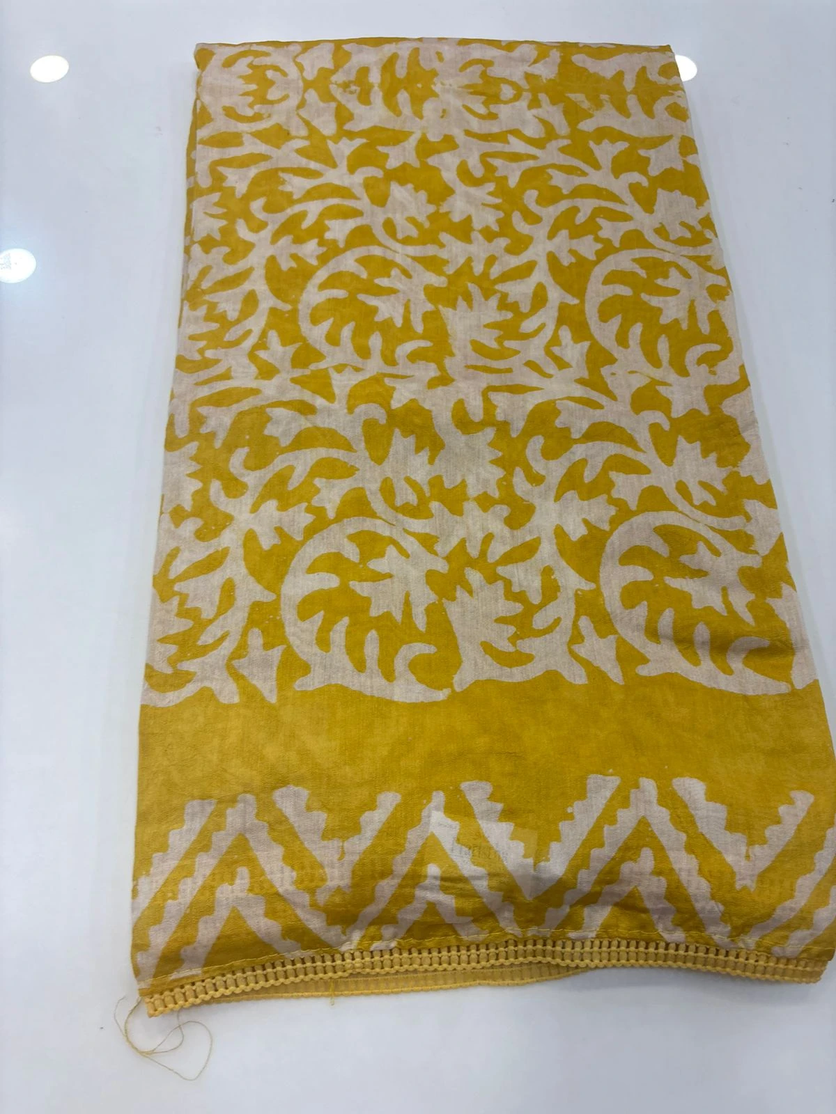 Yellow Mul Chanderi Cotton
