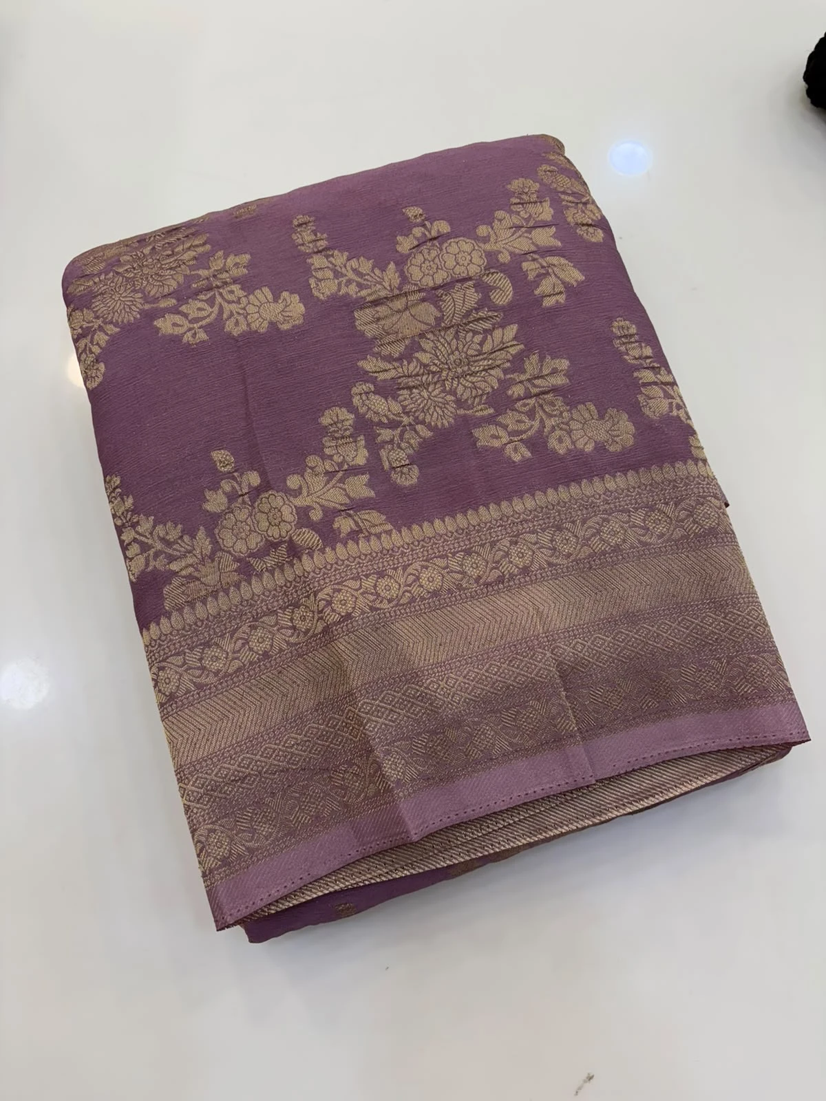 Lavender Wrinkle Crape Georgette